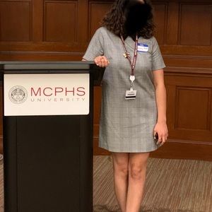 Black and white mini dress